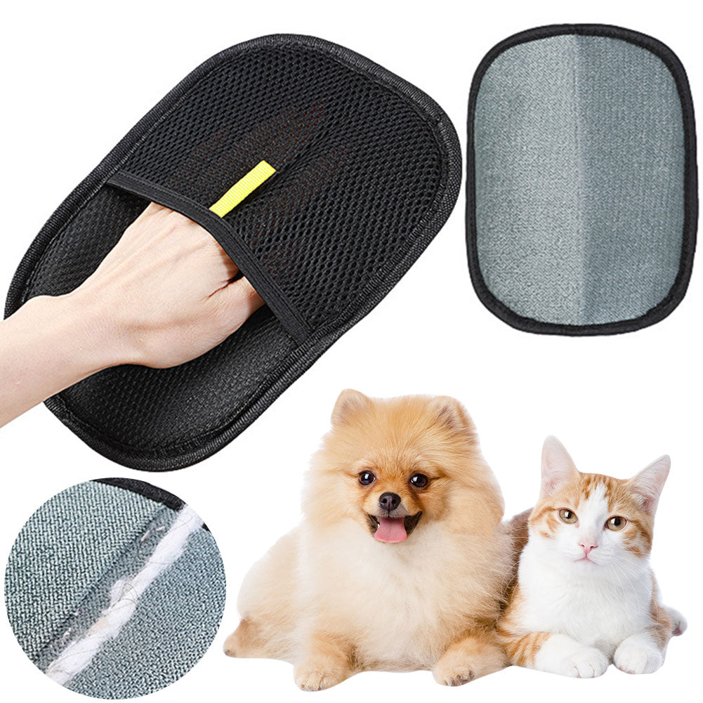 Pet deshedding grooming glove